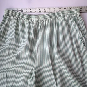 Adrienne Vittadini Silk Striped Pajama Lounge Pants Womens M Green White Vintage thumbnail 6