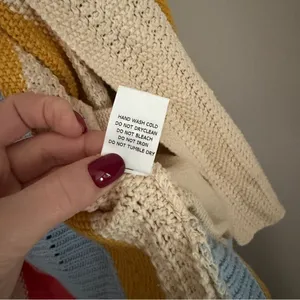 Judith March Colorful Striped Knit Sweater Cardigan Women’s Size M thumbnail 6
