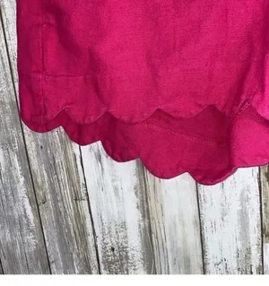 J. Crew Hot Pink Scalloped Shorts •0 thumbnail 3