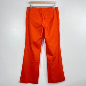 Gap Perfect Khaki Pants Womens 04R Lava Orange Flare Stretch‎ Chino Retro Bright thumbnail 4