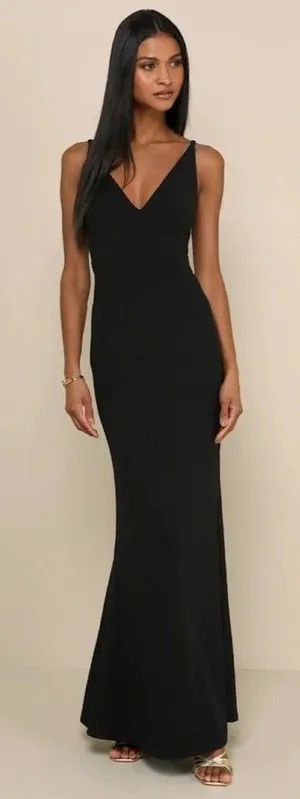 Lulus Melora Black Sleeveless Maxi Dress Size XS NWT Wedding Formal Black Tie thumbnail 1