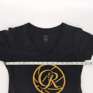 Crown Royal Logo Women's Black Graphic Two Faced V-Neck T-Shirt - Size M - GUC thumbnail 9