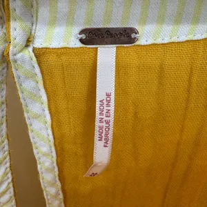 Free People Mustard Yellow Oversized Gauze Cotton Boho Tunic Top Medium‎ thumbnail 7