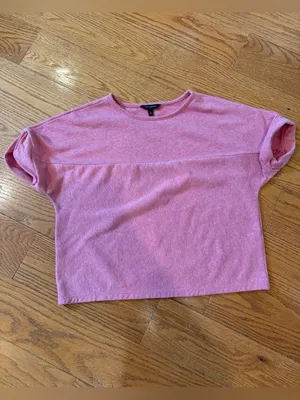 Banana Republic Knit-Terry Dolman Top Red Razz Pink Size Medium thumbnail 2