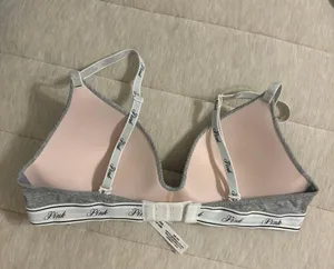 PINK - Victoria's Secret Heather Grey Push-up Wireless Bra thumbnail 4