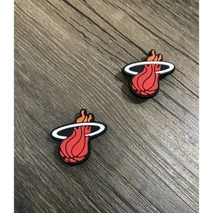 Miami Heat Basketball Team Sports Charm For Crocs Shoe Charms - 2 Pieces thumbnail 1