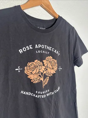 Rose Apothecary Graphic Tee Schitts Creek Charcoal Grey Dan Levy T-Shirt thumbnail 2