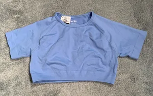 AYBL Light Blue cropped Short Sleeve Tee thumbnail 1