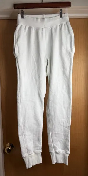 Champion Reverse Weave White Jogger Sweatpants - Hiking Athleisure. Size: Small thumbnail 1