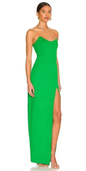 SUPERDOWN Ryleigh Strapless Maxi Dress In Green thumbnail 5