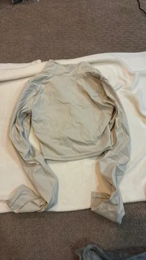 Pretty little thing cream active quarter zip thumbnail 2