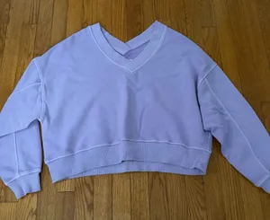 Aerie Lavender v neck Sweater size medium thumbnail 1