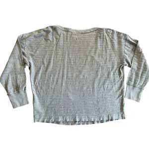 Anthropologie Delilah Button‎ Shoulder Top Gray Minimalist Sz XL thumbnail 3