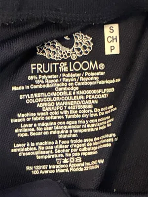 Women’s Fruit of the Loom Navy Jogger Pants with Drawstring Waist Size Small thumbnail 4