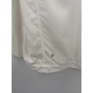 Lululemon off white open front hooded performance cardigan womens XS yoga lounge thumbnail 5