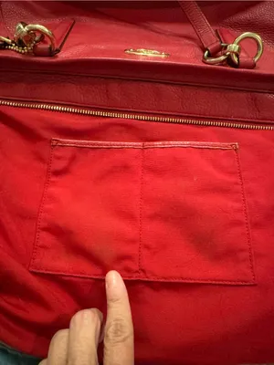 Coach Ellis Tote 33961 Red Pebbled Leather Gold Hardware thumbnail 4
