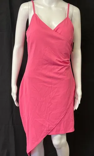 Planet Gold Women's Pink Asymmetrical Dress Sz XL SKU 4209 thumbnail 1