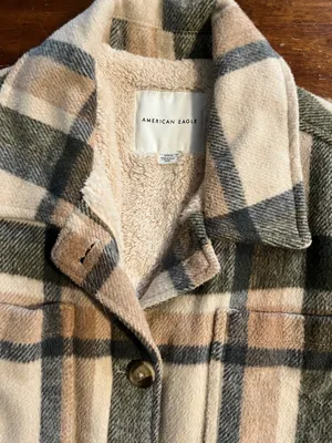 American eagle plaid fleece jacket  thumbnail 5