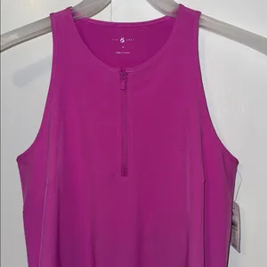 Lou & Grey Wanderweave Active Zip Halter Dress w Pockets Women’s XS Extra Small thumbnail 6
