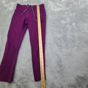 Women Nike Dri-Fit Wine Leggings Waist Back Hip and upper Waist‎ Pockets Size XS thumbnail 3