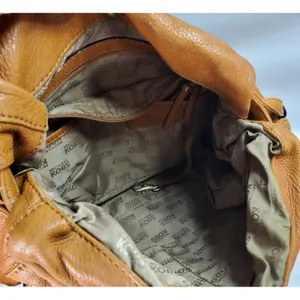 Michael Kors Rust Brown Multi Pocket‎ Pebbled Leather Shoulder Bag Y2K Hobo thumbnail 8
