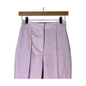 Zara Tailored High‎ Rise Trousers Womens XS Pink Minimalist Chic thumbnail 3