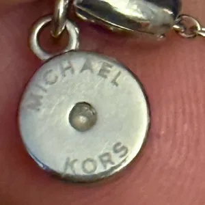 Michael Kors dainty pave puffed heart pendant necklace thumbnail 3