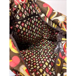 Vera Bradley Quilted Puccini Tote Bag Retired Casual Outside Pockets Full Zip thumbnail 3
