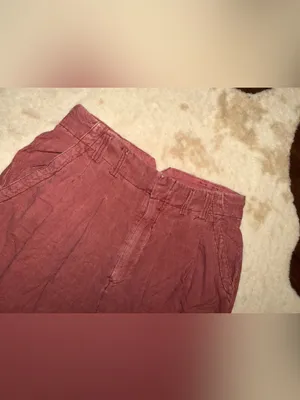 FREE PEOPLE Calla Pleated Trousers red $100 fall linen blend thumbnail 8