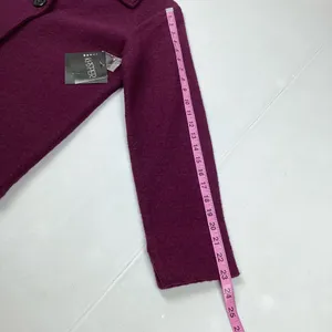 Kasper 100% Wool Front Button Sweater Jacket Blazer Magenta Small New with tag thumbnail 8