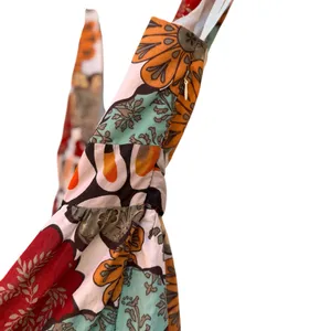 American Rag 100% Cotton Floral Above Knee Dress Small Retro Boho Tie Waist EUC thumbnail 11