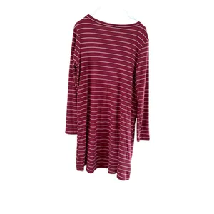 Women's mts Red & White Striped Long Sleeve Dress, Size L thumbnail 9