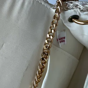 Vtg Ivory Chain Purse Shoulder Clutch Handbag 50s 60s made in Japan thumbnail 5