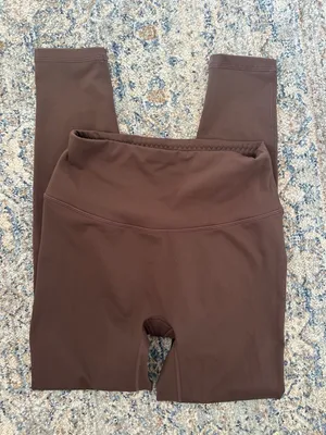 Laslulu Foldover High Waist Yoga Leggings Brown Size M thumbnail 3