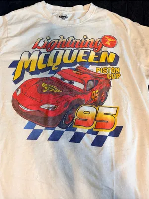 Disney Cars Lightning McQueen White Graphic Tee thumbnail 3