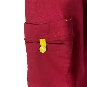 Med Couture Maroon Red Drawstring Waist Medical Scrub Casual Pants Women Sz S thumbnail 5
