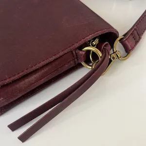 Madewell The Flap Convertible Crossbody Bag in Dark Cabernet thumbnail 3