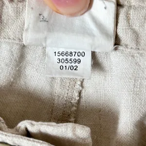 VTG GAP 100% Linen Pants Women's Wide Leg Drawstring Trousers Beige Tan Size 10‎ thumbnail 8
