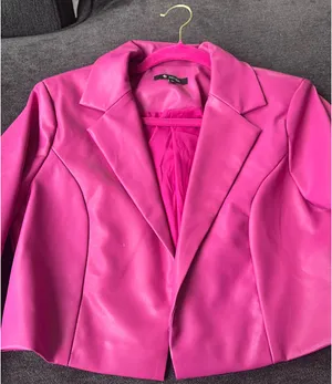 Pink Cropped Blazer thumbnail 1