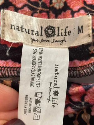Natural Life Womens Floral Velvet Flare Pants Medium Bell Bottom Boho Festival thumbnail 4