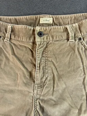 L.L. Bean Velour Pants Womens in Size 16 Light Brown Straight Leg Cabincore thumbnail 2