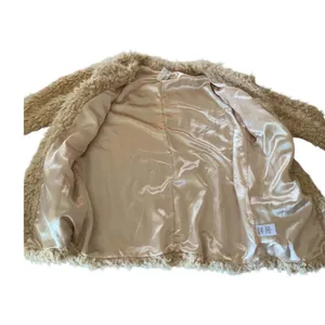 Sadie & Sage Anthropologie Cream Faux Fur Shaggy Coat M So So‎ Soft Quiet Luxury thumbnail 4