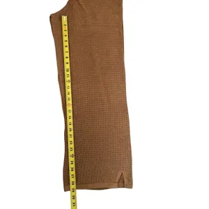 Pact Open Knit Pants L Brown Organic Cotton Linen Coastal Boho Coverup Resort thumbnail 8