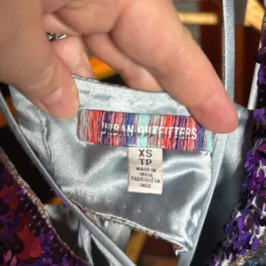 NWOT Urban Outfitters Butterfly Sequin Strappy Satin Mini Dress Size XS thumbnail 14