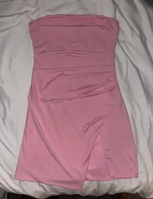 Pink Strapless Dress thumbnail 1