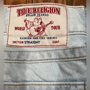 True Religion Light Blue Straight Leg Jeans thumbnail 15