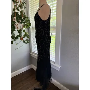 Vintage Sue Wong Nocturne Silk Beaded Assymetric‎ Hem Size 12 90's Y2K thumbnail 3