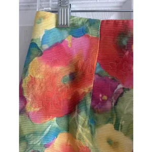 Maick‎ Harold Paris Floral Poppy Mini Skirt Womens Size 2 Vintage Ribbed Garden thumbnail 3