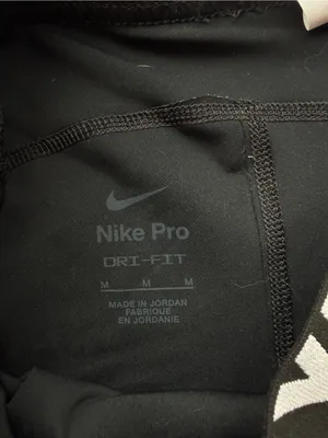 Nike Pro Black Compression Shorts with White Logo Waistband thumbnail 2