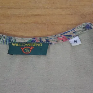 Ladies' Vintage USA Made Floral Canvas Vest By Willowbend Small thumbnail 3